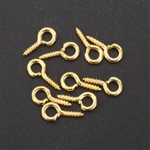 Screw Eyelet 8X4mm Gold Colour