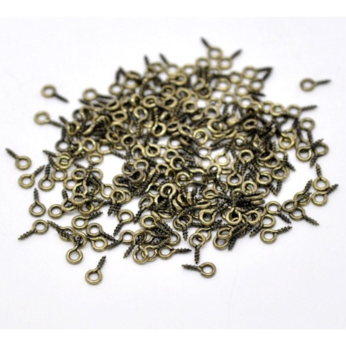 Screw Eyelet 8X4mm Brass Antique