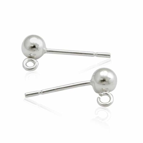 EARRING POSTS 4 mm Stainless Steel