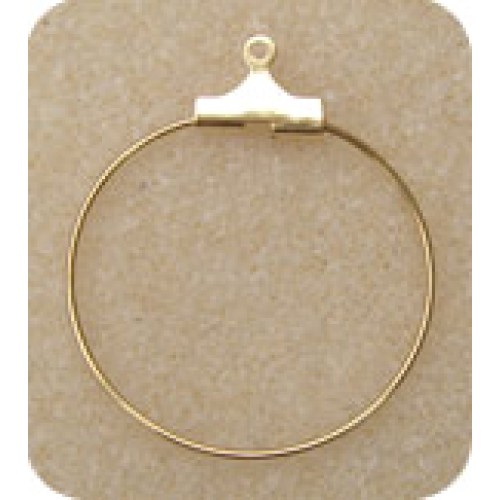 Brass Earring Round Gold Colour- 40mm