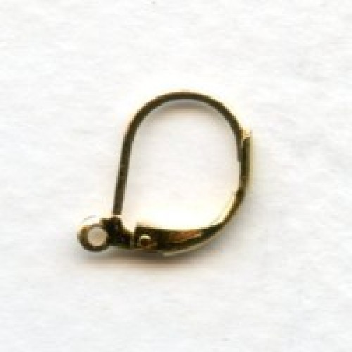 EARRING HOOK Lever Back Clips - Brass Antique