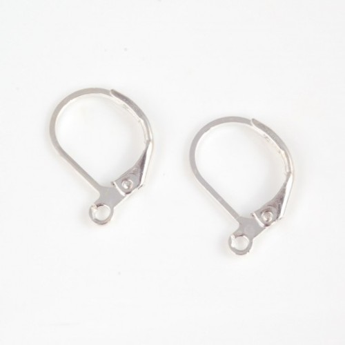 EARRING HOOK Lever Back Clips - Silver Plated