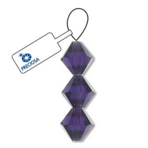 M.C. BICONE 4MM DEEP TANZANITE- 31 BDS\ST