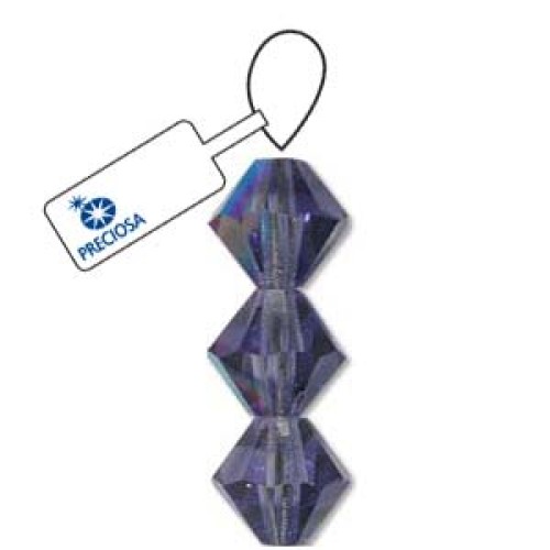 M.C. BICONE 4MM TANZANITE AB- 31 BDS\ST