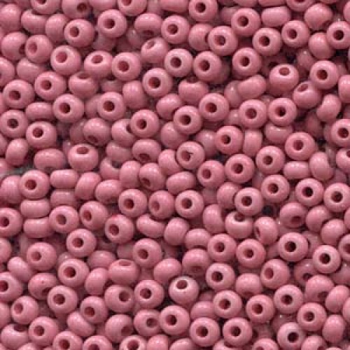 ROUND ROCAILLES  8/0 Pink  Dark Coral Opaque 03693