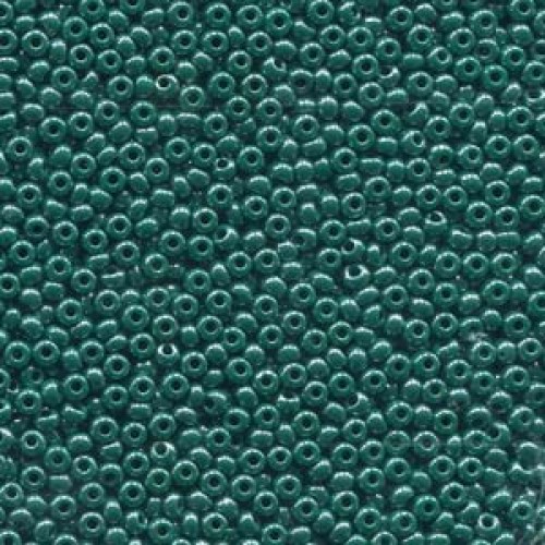 ROUND ROCAILLES  11/0 Opaque Luster Green 58240- 50 gr