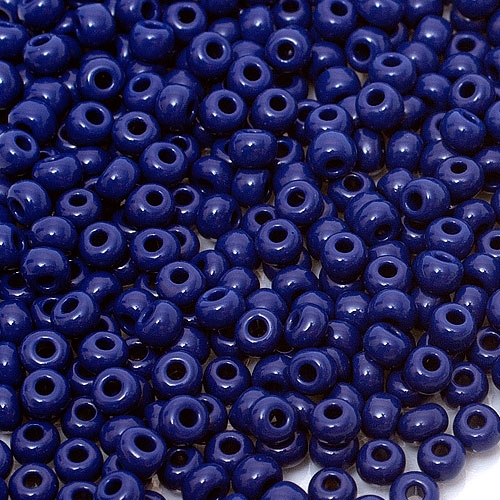 ROUND ROCAILLES  6/0 opaque dark blue 33070- 50gr