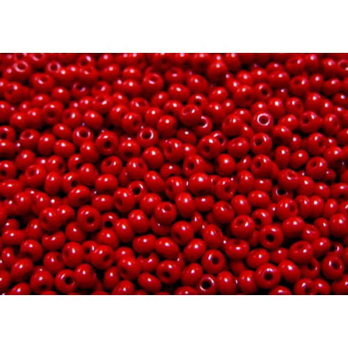 ROUND ROCAILLES  8/0 opaque red 93190