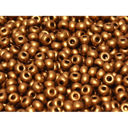 ROUND ROCAILLES  6/0 Brass Colour Matted 01740 - 50gr