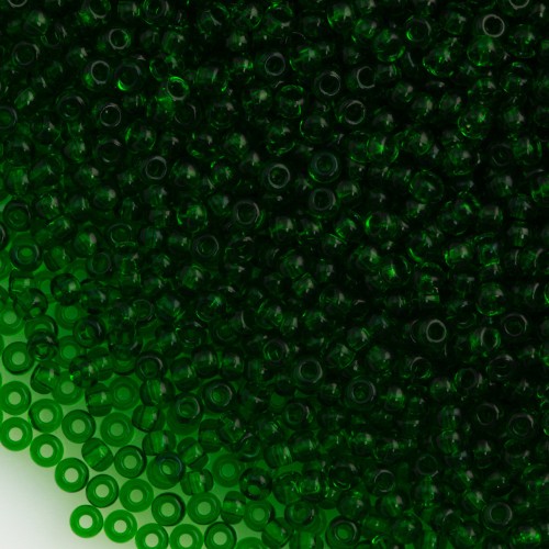 ROUND ROCAILLES 8/0 transparent green 50120