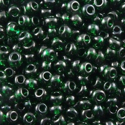 ROUND ROCAILLES 8/0 transparent dark green 50150