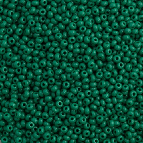 ROUND ROCAILLES  8/0-Opaque Green 53240