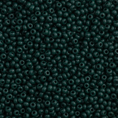 ROUND ROCAILLES 6/0 Opaque Dark Green 53270 - 50gr