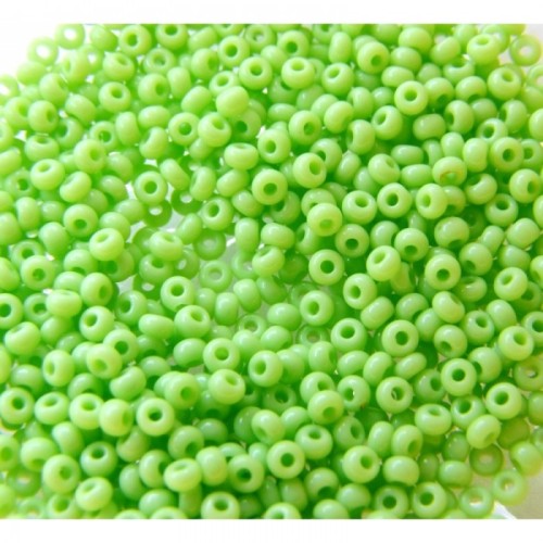 ROUND ROCAILLES  11/0 Opaque Green 53410- 50gr.