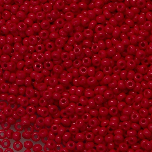 ROUND ROCAILLES  8/0 opaque red 93210