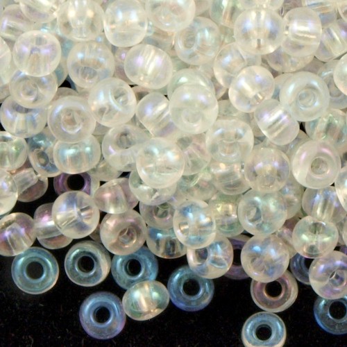 ROUND ROCAILLES  8/0- crystal rainbow 58205