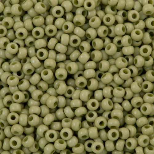 ROUND ROCAILLES 6/0 opaque green 03652 - 50gr