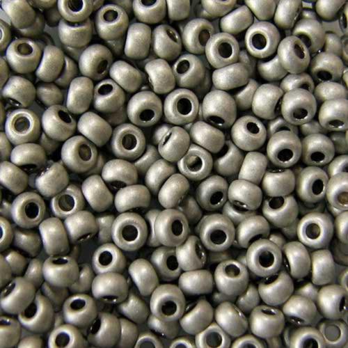 ROUND ROCAILLES  6/0 Metallic Dark Silver 18542- 50gr