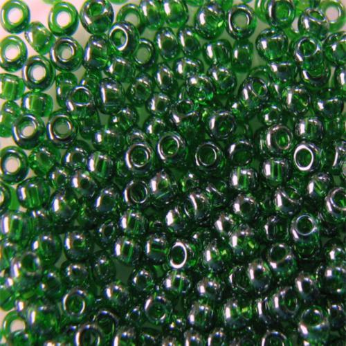 ROUND ROCAILLES  11/0 Transparent Luter Green 56120- 50gr.