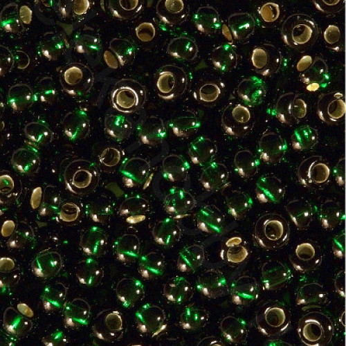 ROUND ROCAILLES 6/0 Silverline Dark Green 57150- 50gr