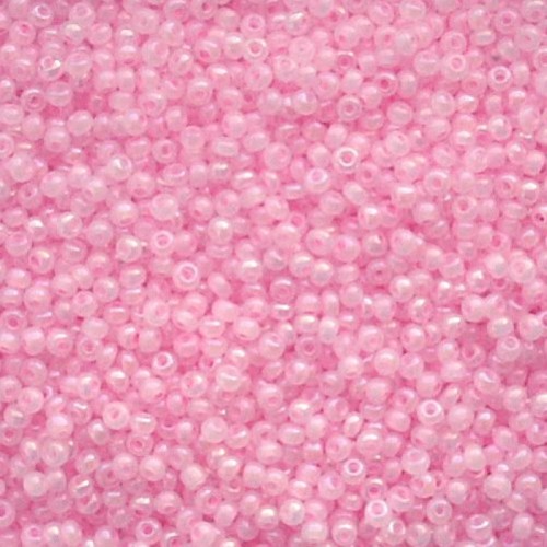 ROUND ROCAILLES 8/0 Opaque Luster Pink  57573