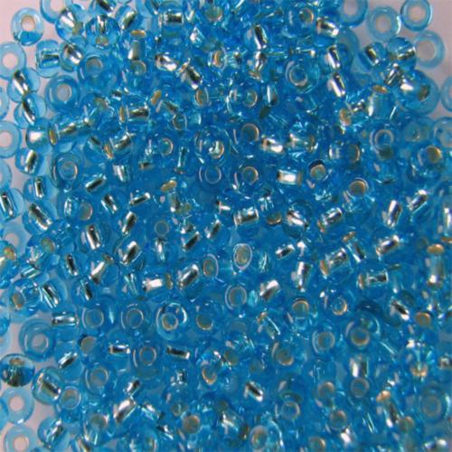 ROUND ROCAILLES  6/0 Turquoise Silverline 67010- 50gr