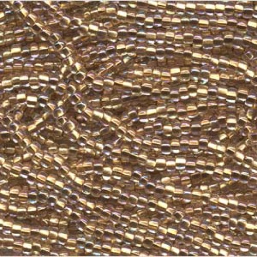 ROUND ROCAILLES  6/0 Crystal Gold Line AB 68506- 50gr