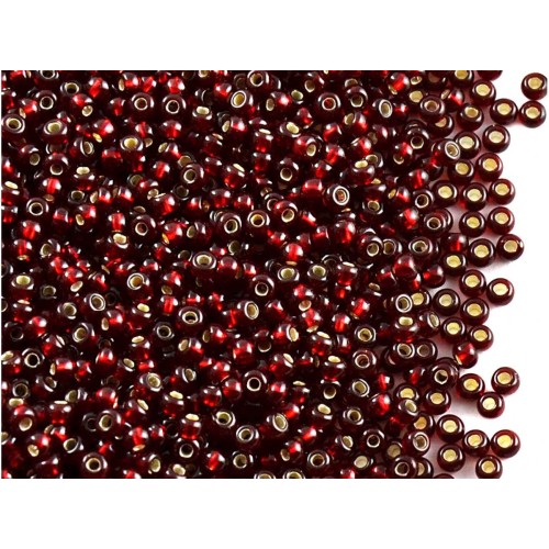 ROUND ROCAILLES  6/0 Dark Red Silverline 97120- 50gr