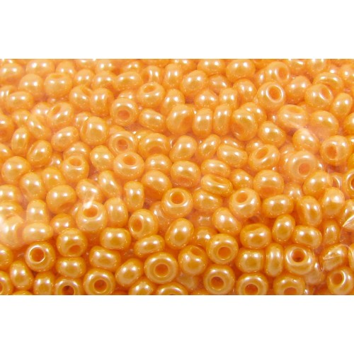 ROUND ROCAILLES  11/0 Opaque Luster Orange 98110