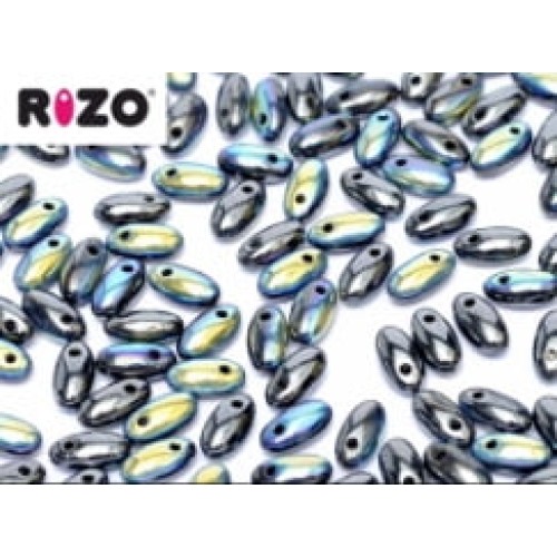 RIZO ® 2,5 X 6 MM Jet AB(black RAINBOW)