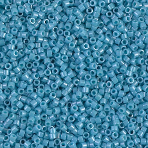 DELICA ROUND 11/0 (1,6mm), DB-218 Opaque Med Turquoise Blue Luster