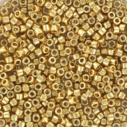 DELICA ROUND 11/0 (1,6mm), LIGHT 24KT GOLD PLATED DB-34