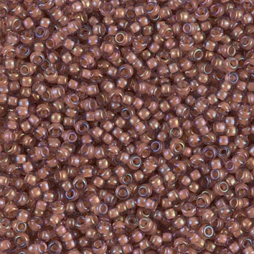 ROUND ROCAILLE 11/0  Transparent Lined Cinnamon Luster 337