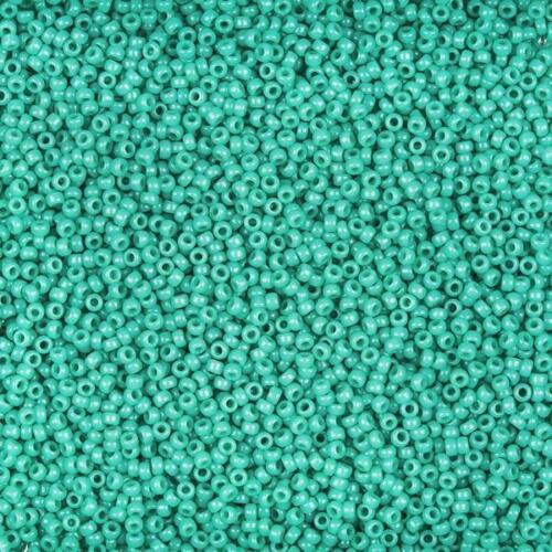 ROUND ROCAILLE 15/0 Opaque Turquoise Green 412