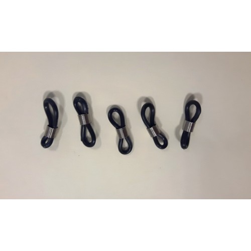 Retainers- Black Rubber With Spring- Large Size