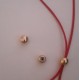 Brass Bead 6mm with Rubber Tube (Ideal for Holding 2 Cords of 1mm) Gold Plated