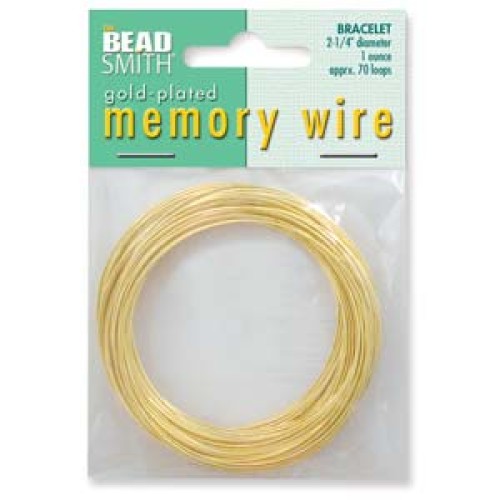 Memory Wire Stainless Steel - 0,8Х57 mm Gold Plated