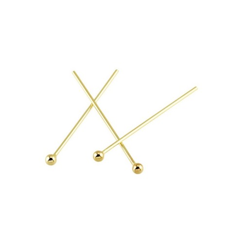 STAINLESS STEEL Ballpin 0.6X20mm Gold Foiled