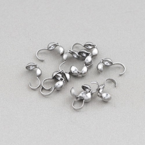 STAINLESS STEEL BEAD TIP- 4mm  - 10 pcs