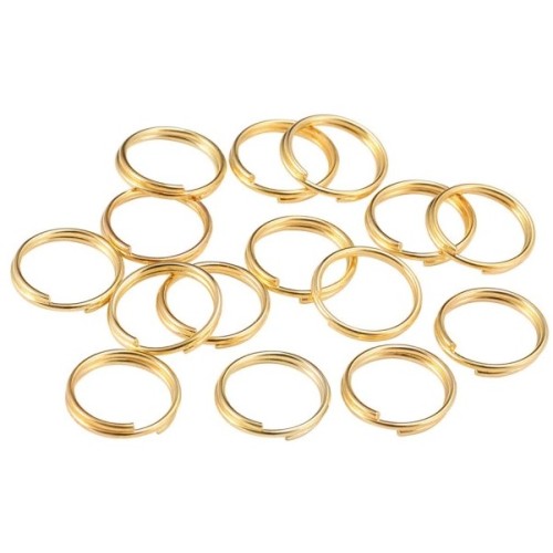 SPLIT RINGS GOLD COLOUR Stainless Steel 0,7 X 7 mm