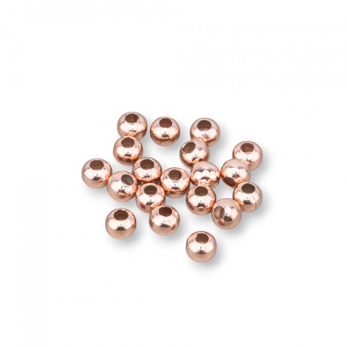 Stainless steel beads 4mm rose gold color ( light) 10pcs