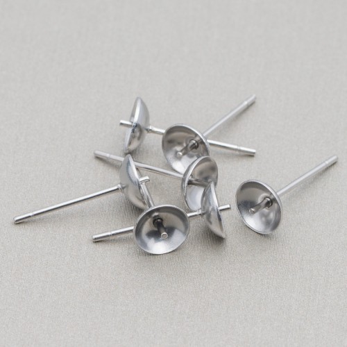 Pearl Stud Earrings 4 mm Stainless Steel