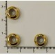 Stainless Steel Spacer Beads With Rubber Core Inside 10 mm Gold