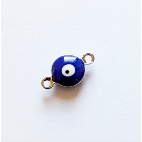 Eye Bead ( Nazar Boncuk charm) ø8 mm Stainless Steel - 316 L