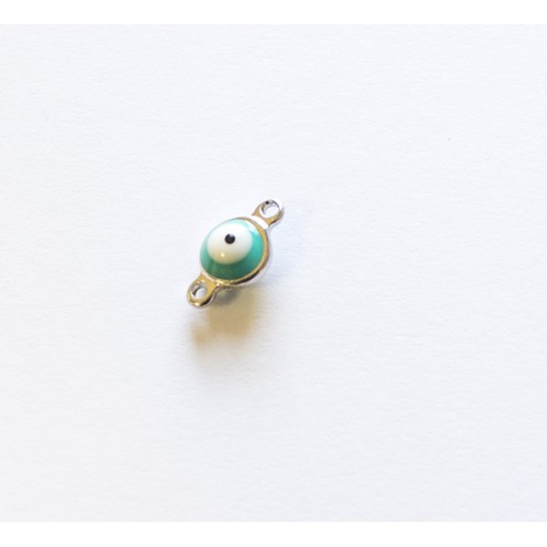 Eye Bead ( Nazar Boncuk charm) II ø6 mm Stainless Steel - 316 L