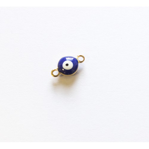 Eye Bead ( Nazar Boncuk charm) ø6 mm Stainless Steel gold - 316 L