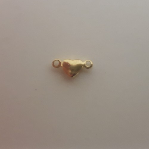 Heart connector 3/9mm Stainless Steel - 316 L Gold Colour