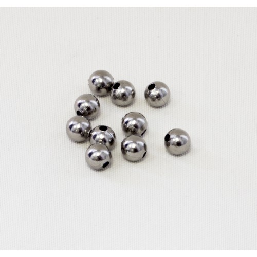 Stainless steel beads 6mm ( light) 10pcs.