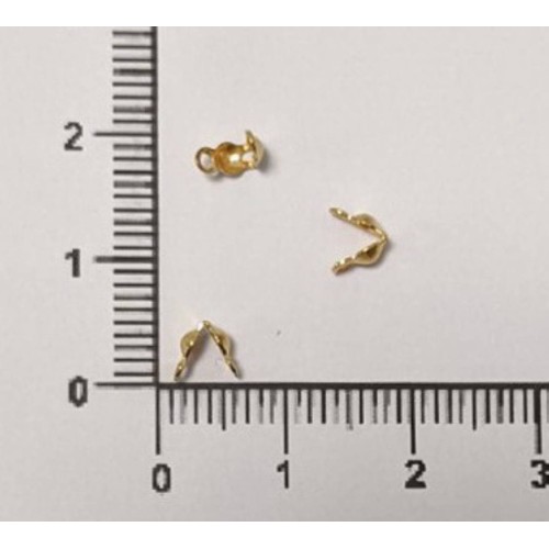 STAINLESS STEEL CALOTTE GOLD COLOUR- 2 mm 10 pcs.