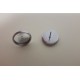 EARRING BASES with GLASS LENS 8 mm Stainless Steel